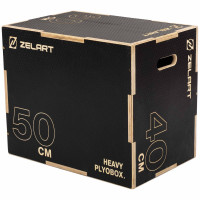 Бокс пліометричний тумба для кросфіту Пліобокс Wood Plyo box Zelart FI-4884-1 1шт 60см чорний