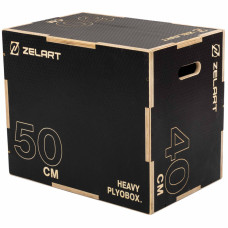 Бокс пліометричний тумба для кросфіту Пліобокс Wood Plyo box Zelart FI-4884-1 1шт 60см чорний