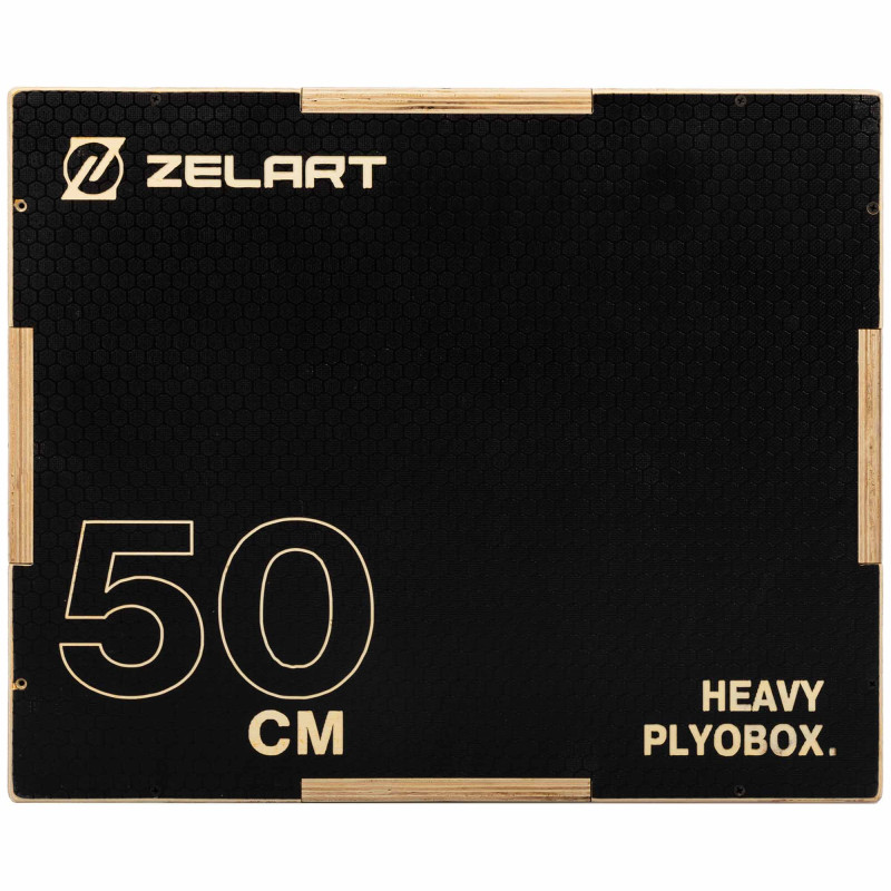 Бокс пліометричний тумба для кросфіту Пліобокс Wood Plyo box Zelart FI-4884-1 1шт 60см чорний