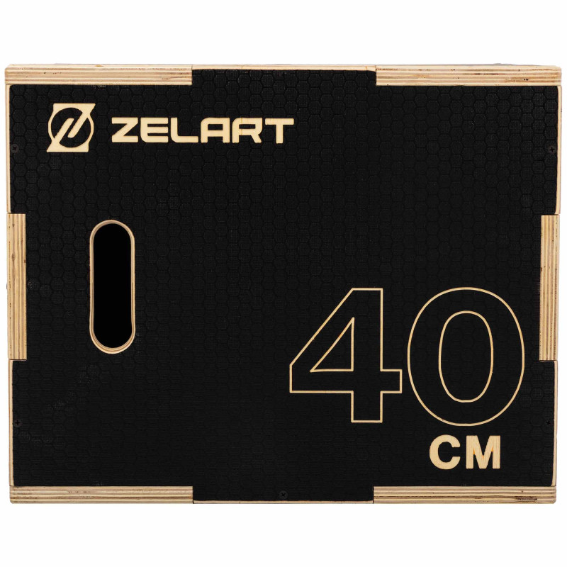 Бокс пліометричний тумба для кросфіту Пліобокс Wood Plyo box Zelart FI-4884-1 1шт 60см чорний