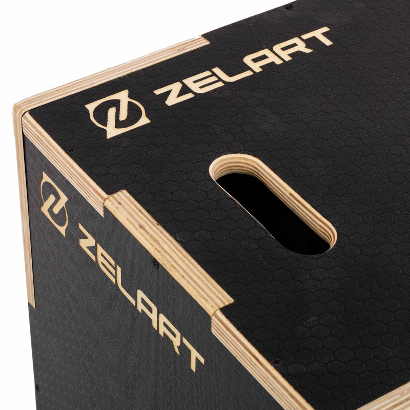 Бокс пліометричний тумба для кросфіту Пліобокс Wood Plyo box Zelart FI-4884-1 1шт 60см чорний