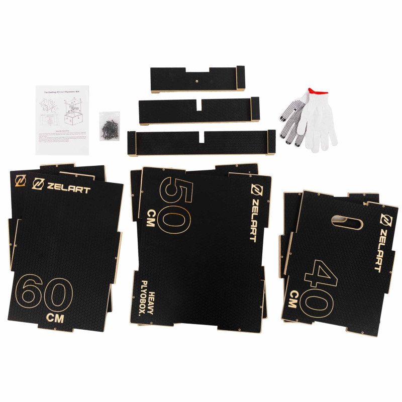 Бокс пліометричний тумба для кросфіту Пліобокс Wood Plyo box Zelart FI-4884-1 1шт 60см чорний