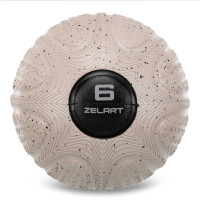 Слембол м'яч набивний для кросфіту та фітнесу Slam Ball Zelart FI-4905-6 6кг чорний