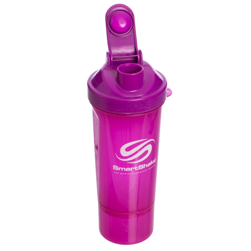Шейкер для спортивного харчування з відсіком для протеїну SMART SHAKER SLIM FI-5054 400+100мл кольори в асортименті