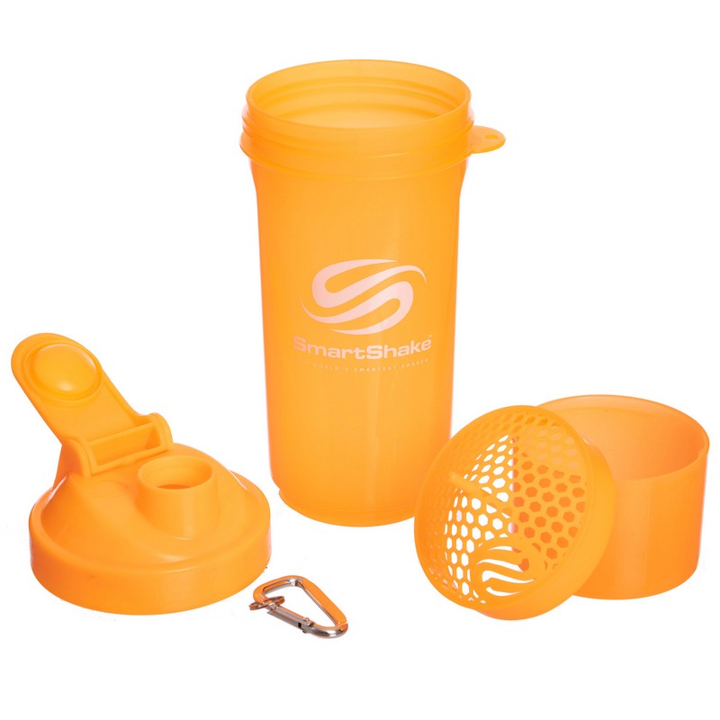 Шейкер для спортивного харчування з відсіком для протеїну SMART SHAKER SLIM FI-5054 400+100мл кольори в асортименті