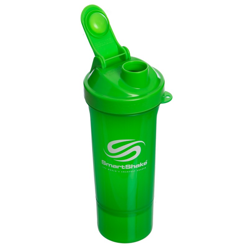 Шейкер для спортивного харчування з відсіком для протеїну SMART SHAKER SLIM FI-5054 400+100мл кольори в асортименті