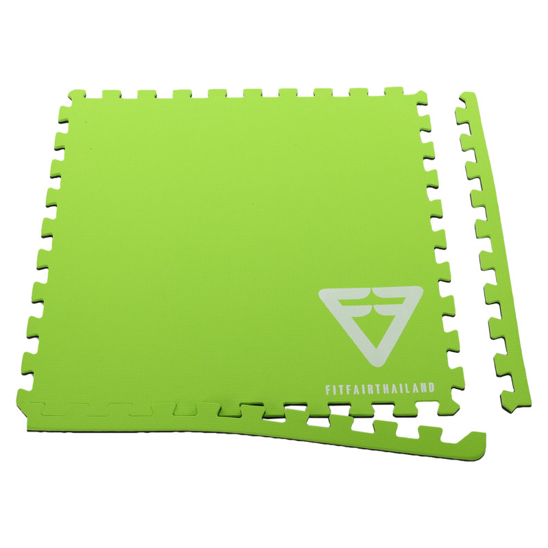 Килимок-пазл мат спортивний для фітнесу та спортінвентарю GYM MAT FI-5115 Zelart 4деталі 62х62х1,2см в наборі чорний
