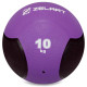 Медбол м'яч медичний Medicine Ball Zelart FI-5121-10 10кг фіолетовий-чорний
