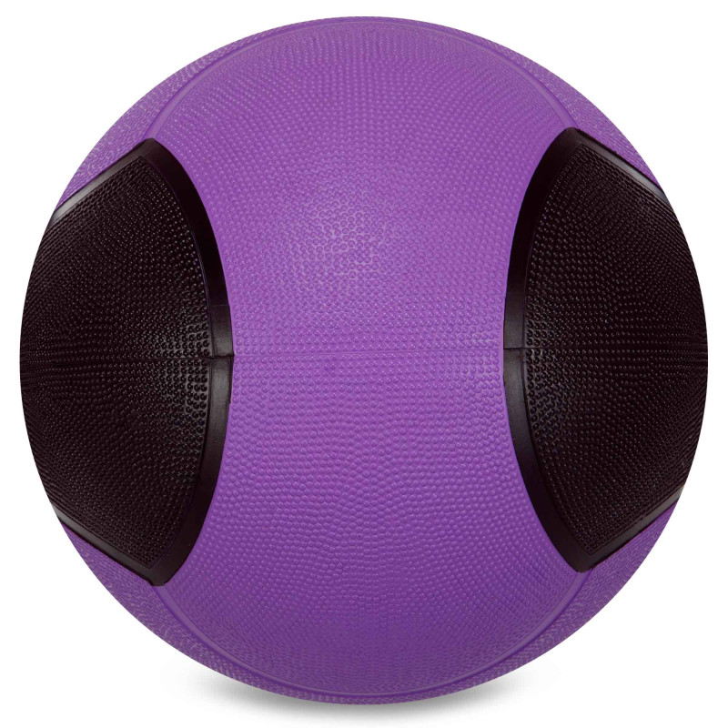 Медбол м'яч медичний Medicine Ball Zelart FI-5121-10 10кг фіолетовий-чорний