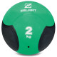 Медбол м'яч медичний Medicine Ball Zelart FI-5121-2 2кг зелений-чорний
