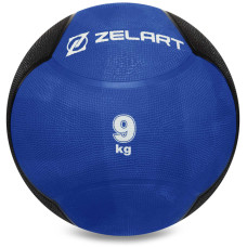 Медбол м'яч медичний Medicine Ball Zelart FI-5121-9 9кг синій-чорний
