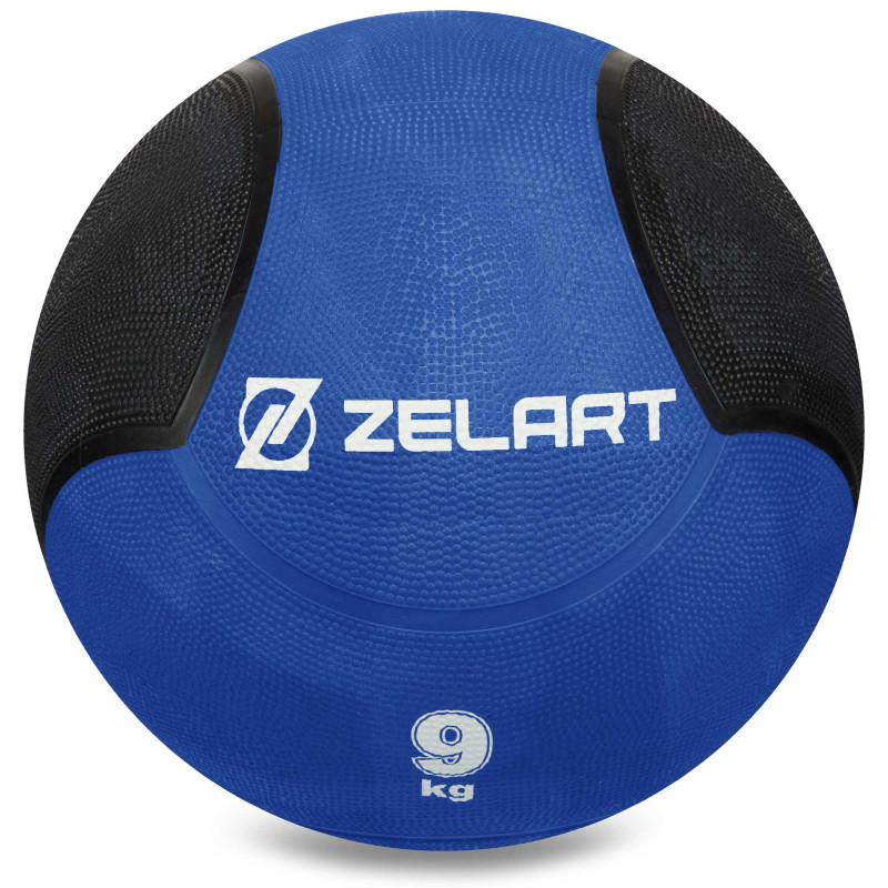 Медбол м'яч медичний Medicine Ball Zelart FI-5121-9 9кг синій-чорний