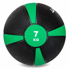 Медбол м'яч медичний Medicine Ball Zelart FI-5122-7 7кг сірий-зелений