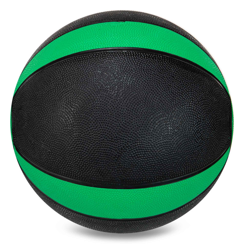 Медбол м'яч медичний Medicine Ball Zelart FI-5122-7 7кг сірий-зелений