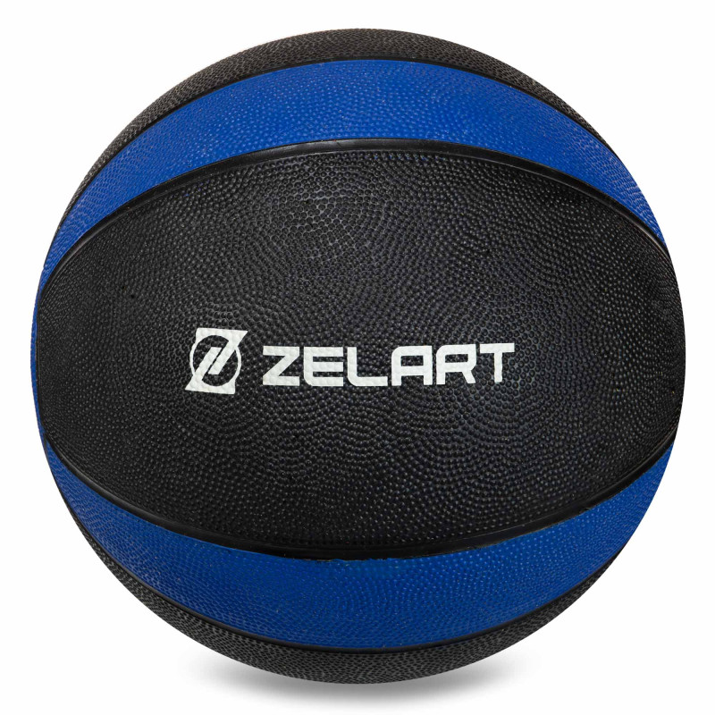 Медбол м'яч медичний Medicine Ball Zelart FI-5122-9 9кг сірий-синій