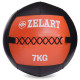 М'яч набивний медичний для кросфіту WALL BALL Zelart FI-5168-7 7кг чорний-помаранчевий