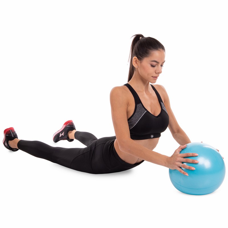 М'яч для пілатесу та йоги Pilates ball Mini Pastel Zelart FI-5220-25 25см бірюзовий