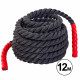 Канат для кросфіту Combat Battle Rope Zelart FI-5311-12 12м чорний
