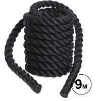 Канат для кросфіту Combat Battle Rope Zelart FI-5311-9 9м чорний