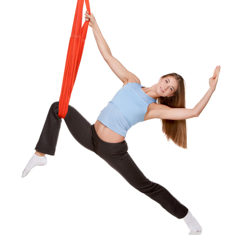 Гамак для йоги з ручками Antigravity Yoga SP-Planeta FI-5323 кольори в асортименті
