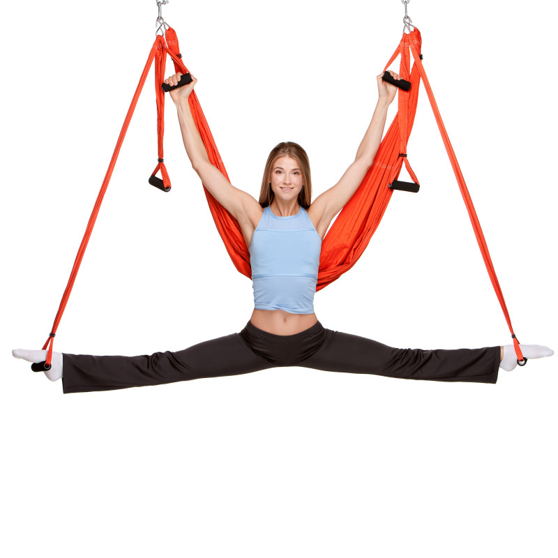 Гамак для йоги з ручками Antigravity Yoga SP-Planeta FI-5323 кольори в асортименті