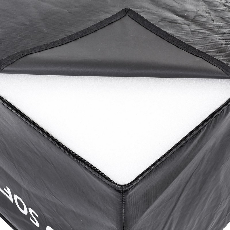 Бокс пліометричний тумба для кросфіту Пліобокс Soft plyometric box Zelart FI-5334-3 1шт 60см чорний