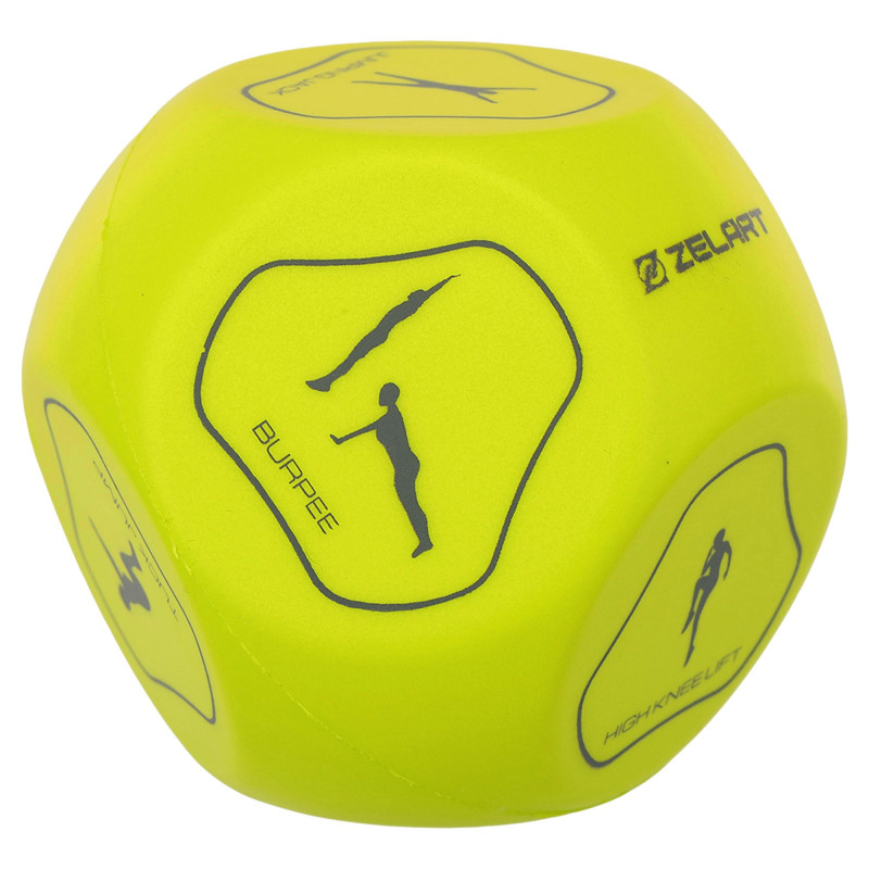 Кубики для тренувань кістки для фітнесу Sports Dice MDbuddy FI-5343 2штуки ø7,5см кольори в асортименті