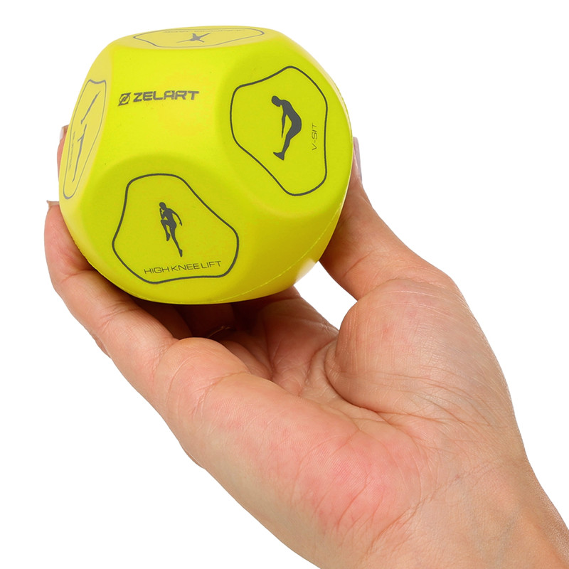 Кубики для тренувань кістки для фітнесу Sports Dice MDbuddy FI-5343 2штуки ø7,5см кольори в асортименті
