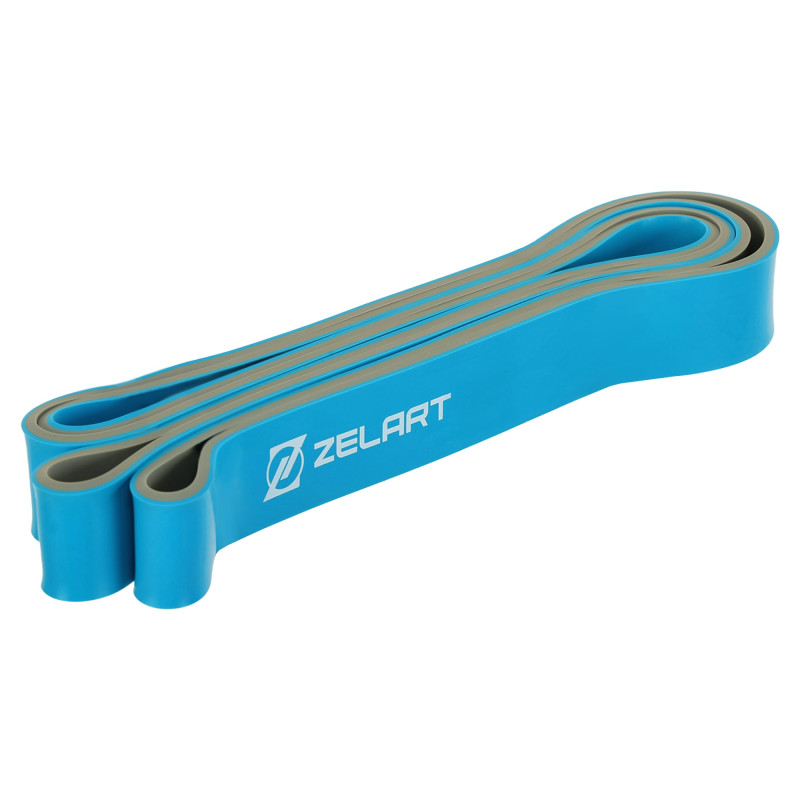 Гума петля для підтягувань та тренувань стрічка силова Zelart POWER LOOP FI-5439-4 291г синій