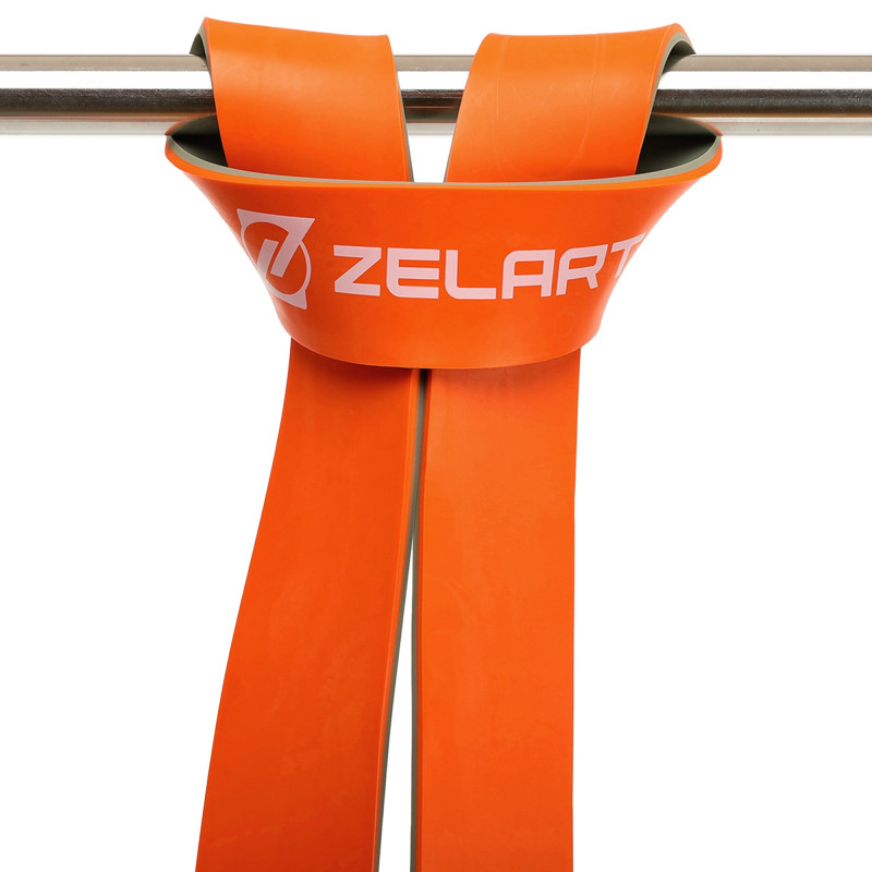 Гума петля для підтягувань та тренувань стрічка силова Zelart POWER LOOP FI-5439-5 400г помаранчевий