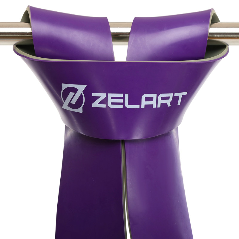Гума петля для підтягувань та тренувань стрічка силова Zelart POWER LOOP FI-5439-6 581г фіолетовий