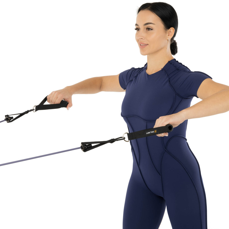 Еспандер багатофункціональний для фітнесу 5 жгутів Resistance Band Zelart FI-5449 в чохлі різнокольоровий