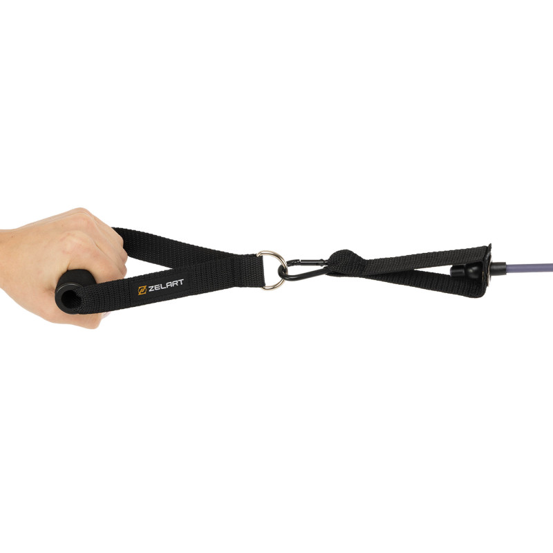 Еспандер багатофункціональний для фітнесу 5 жгутів Resistance Band Zelart FI-5449 в чохлі різнокольоровий