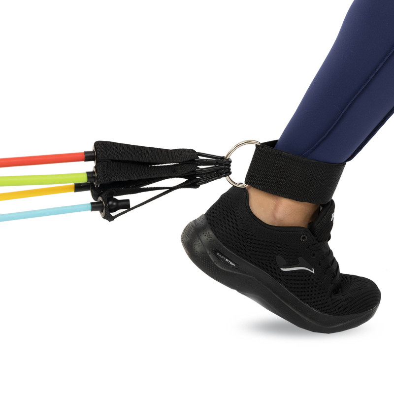 Еспандер багатофункціональний для фітнесу 5 жгутів Resistance Band Zelart FI-5449 в чохлі різнокольоровий