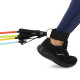 Еспандер багатофункціональний для фітнесу 5 жгутів Resistance Band Zelart FI-5449 в чохлі різнокольоровий