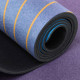 Килимок для йоги Замшевий каучуковий двошаровий Record FI-5662-69 розмір 183x61x0,3см з принтом Геометричні круги синій-фіолетовий