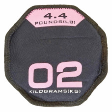 Диск обтяжувач пісочний з неопрену SandBells Crossfit Record FI-5718-2 2кг чорний-рожевий