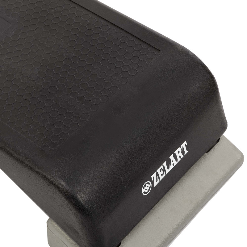 Степ-платформа для фітнесу та аеробіки 3 рівня висоти Zeart FI-6293 89,5x35x15см чорний