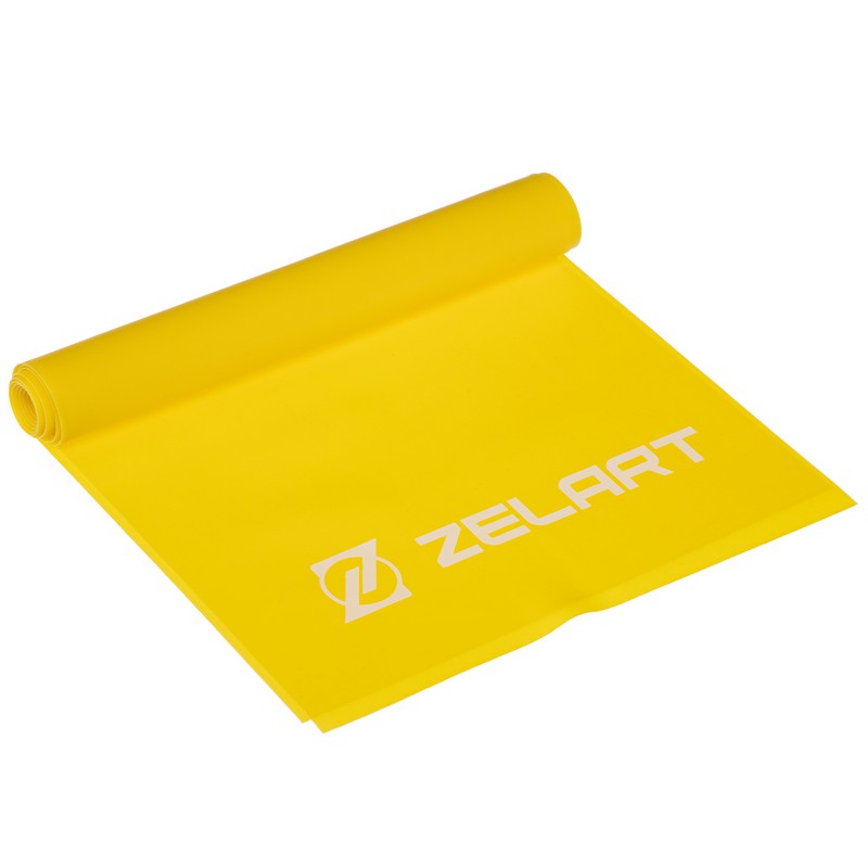 Стрічка еластична для фітнесу та йоги Zelart FI-6306-1_2 кольори в асортименті