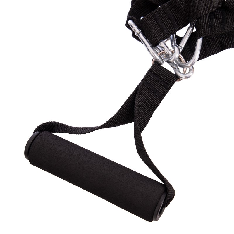 Еспандер багатофункціональний для фітнесу 5 джгутів Resistance Band Zelart FI-6333 в чехле різнокольоровий