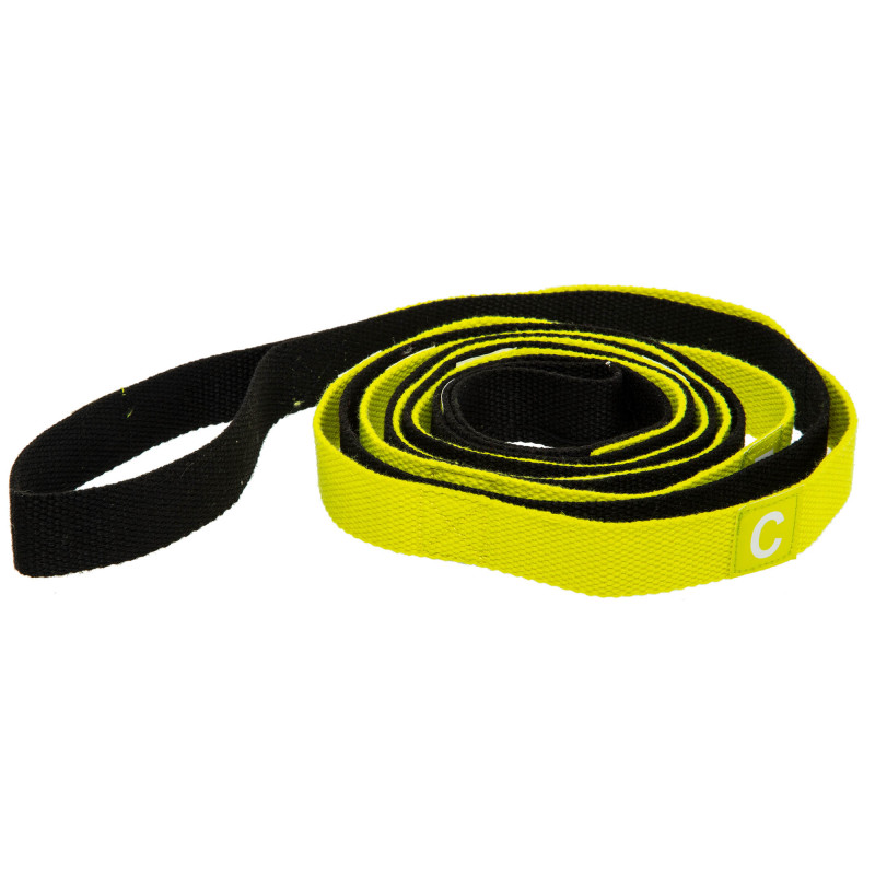 Стрічка стропа з петлями для розтяжки Stretch Strap Record FI-6347 8 петель чорний-лимонний