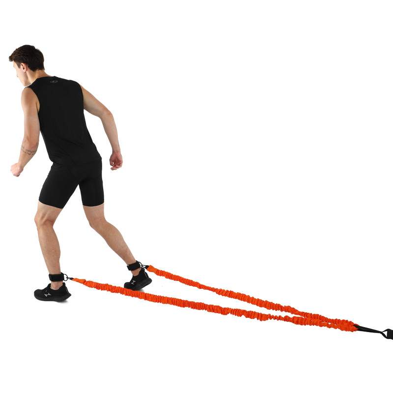 Повідець-амортизатор для тренувань на швидкість і реакцію Zelart ANKLE STRAP FI-6555 чорний-помаранчевий