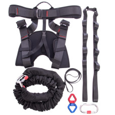 Тренажер для Банджі Фітнес BUNGEE SP-Sport FI-6900 чорний
