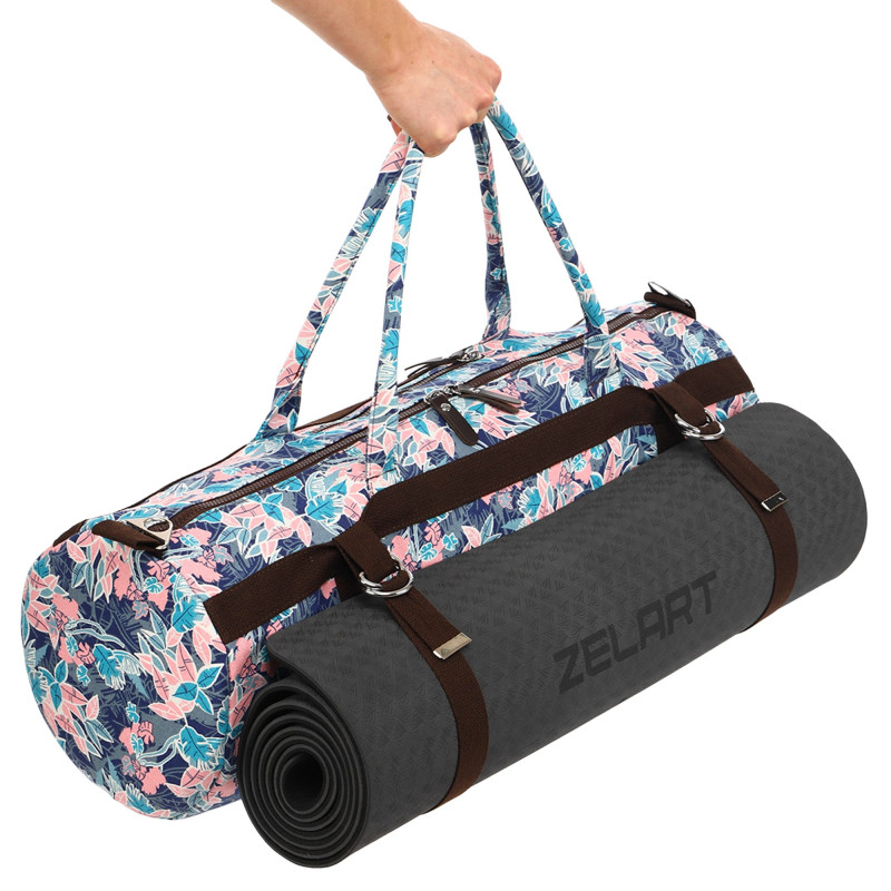 Сумка для йоги KINDFOLK Yoga bag SP-Sport FI-6969-5 рожевий-блакитний