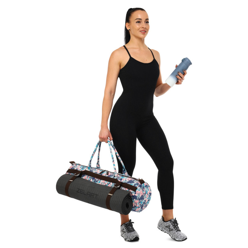 Сумка для йоги KINDFOLK Yoga bag SP-Sport FI-6969-5 рожевий-блакитний