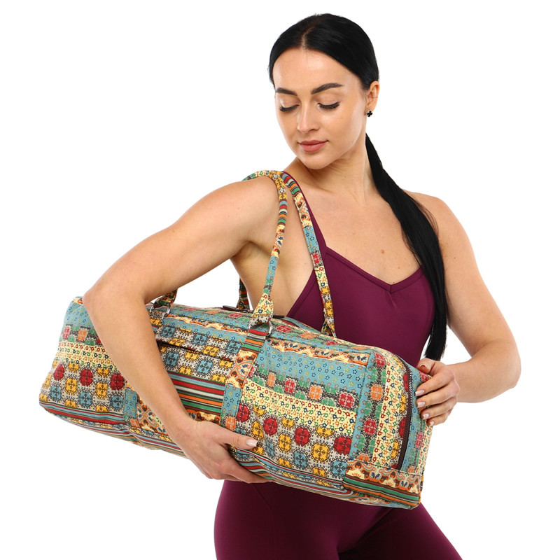 Сумка для йоги FODOKO Yoga bag SP-Sport FI-6970-3 бежевий-блакитний