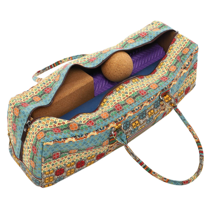Сумка для йоги FODOKO Yoga bag SP-Sport FI-6970-3 бежевий-блакитний
