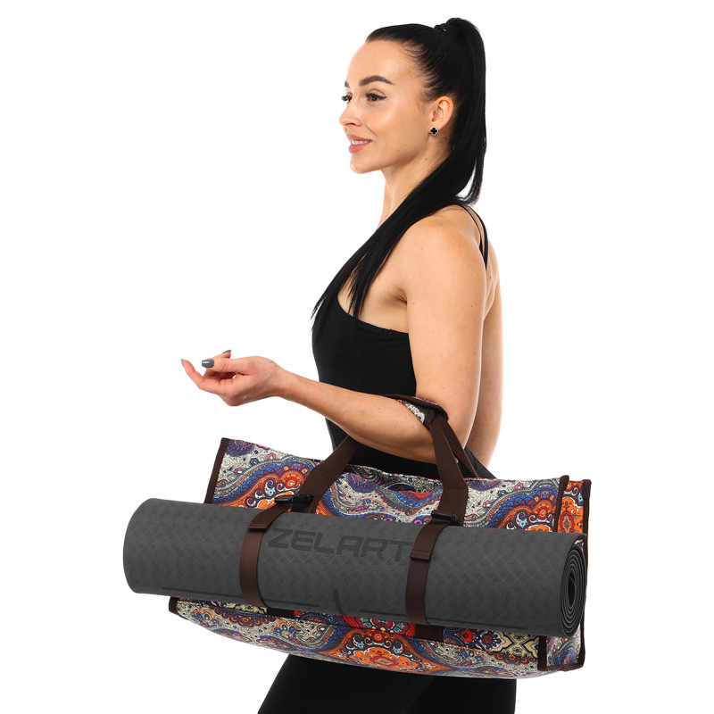 Сумка для йоги SP-Sport DoYourYoga Yoga bag FI-6971-1 сірий-помаранчевий