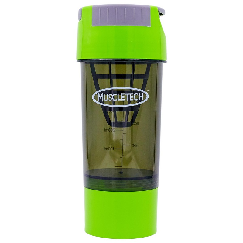 Шейкер для спортивного харчування з відсіком для протеїну MUSCLETECH SP-Sport FI-7016 500+100мл кольори в асортименті
