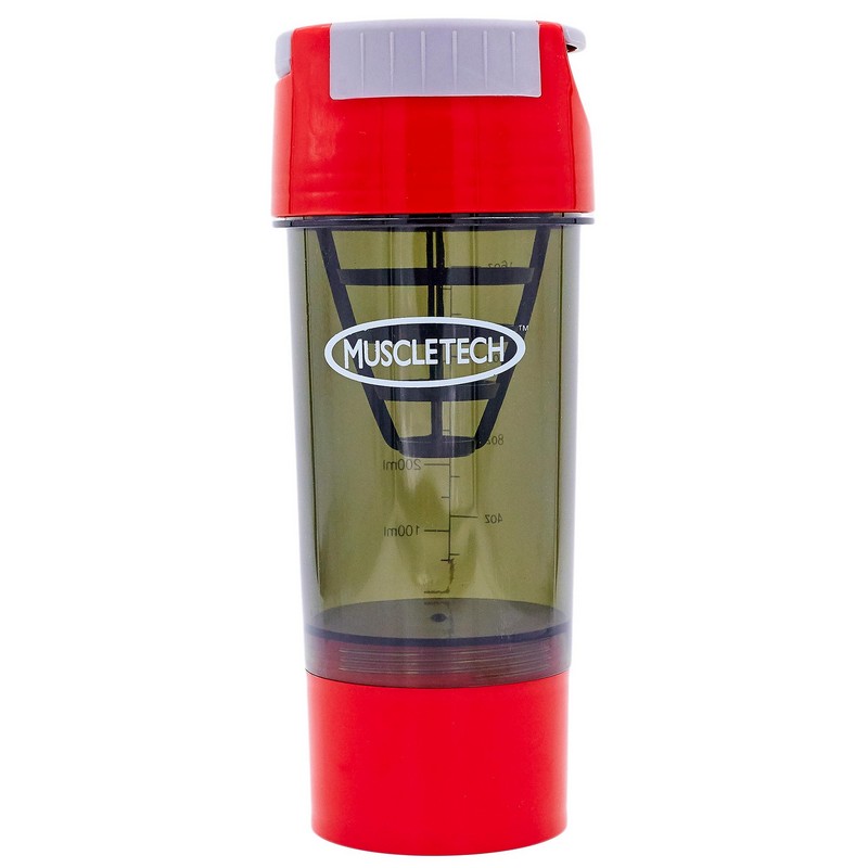 Шейкер для спортивного харчування з відсіком для протеїну MUSCLETECH SP-Sport FI-7016 500+100мл кольори в асортименті